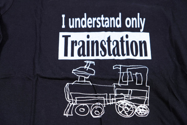 T-Shirt "I understand only Trainstation" schwarz