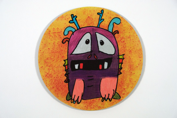 Mousepad "Violettes Monster" rund